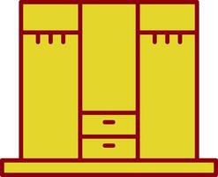 Closet Line Two Color Icon vector