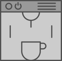 café fabricante relleno icono vector