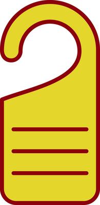 Door Hanger Line Two Color Icon