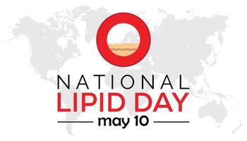 National Lipid Day observed every year in May. Template for background, banner, card, poster with text inscription. vector