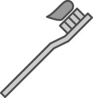 Toothbrush Fillay Icon vector