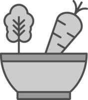 ensalada relleno icono vector