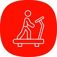 Treadmill Line Curve Icon vector