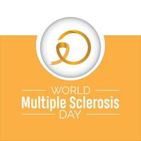 mundo múltiple esclerosis día observado cada año en mayo 30 modelo para fondo, bandera, tarjeta, póster con texto inscripción. vector