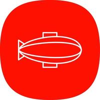 Zeppelin Line Curve Icon vector