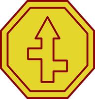 Crossways Sign Line Two Color Icon vector