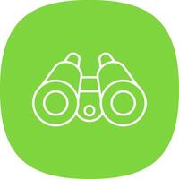 Binoculars Line Curve Icon vector