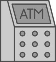 Atm Machine Fillay Icon vector