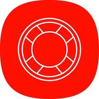 Lifebuoy Line Curve Icon vector