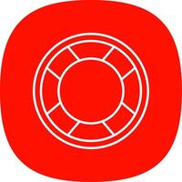 Lifebuoy Line Curve Icon vector