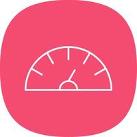 Speedometer Line Curve Icon vector