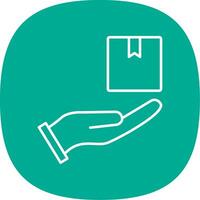 Packet Line Curve Icon vector