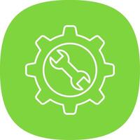 Maintenance Line Curve Icon vector