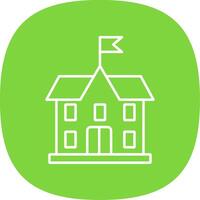 School Line Curve Icon vector