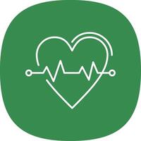 Heart Rate Line Curve Icon vector