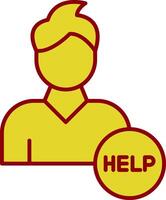 Help Line Two Color Icon vector