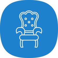 Throne Line Curve Icon vector