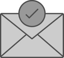 correo relleno icono vector