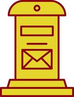 Letter Box Line Two Color Icon vector