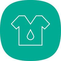 T Shirt Line Curve Icon vector