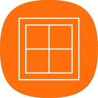 Window Line Curve Icon vector