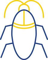 Cockroach Line Two Color Icon vector