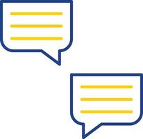 Chat Bubble Line Two Color Icon vector