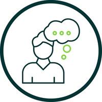 Dreaming Line Circle Icon vector