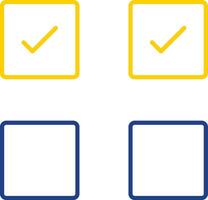 Check Box Line Two Color Icon vector