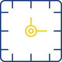 Clock Line Two Color Icon vector