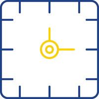 Clock Line Two Color Icon vector