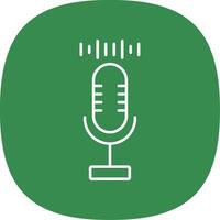 Audio Recorder Line Curve Icon vector