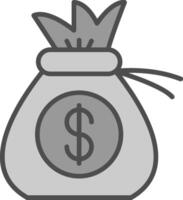 Money Bag Fillay Icon vector
