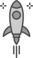 Rocket Fillay Icon vector