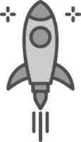 Rocket Fillay Icon vector