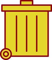 Refuse Line Two Color Icon vector