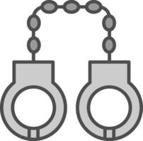 Handcuffs Fillay Icon vector