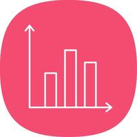 Prediction Line Curve Icon vector