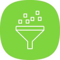 Filter Line Curve Icon vector