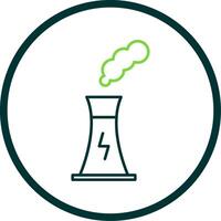 Pollution Line Circle Icon vector