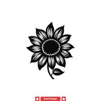 Garden Treasures Premium Sunflower Silhouette Set for Creatives vector