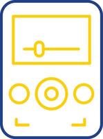 Audio Player Line Two Color Icon vector