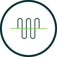 Audio Wave Line Circle Icon vector