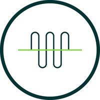 Audio Wave Line Circle Icon vector