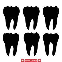 Dental Magic Silhouette Collection Enchanting Smiles vector