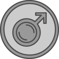 Male symbol Fillay Icon vector