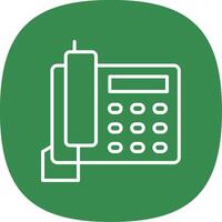 Telephone Line Curve Icon vector