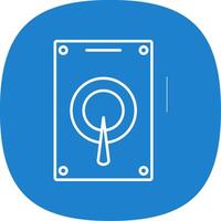 Hard Drive Line Curve Icon vector