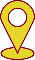 Starred Location Line Two Color Icon vector