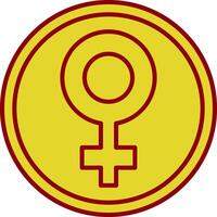 Female symbol Line Two Color Icon vector